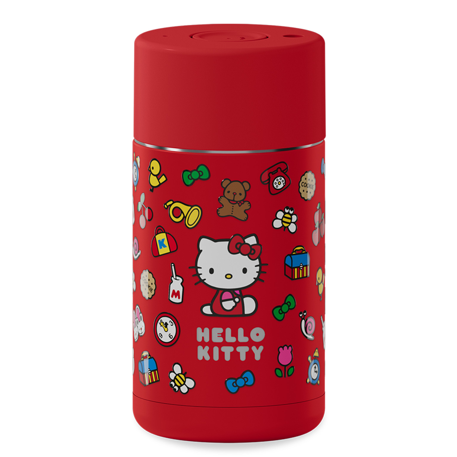 frank green 12oz Ceramic Cup with Push Button Lid Hello Kitty